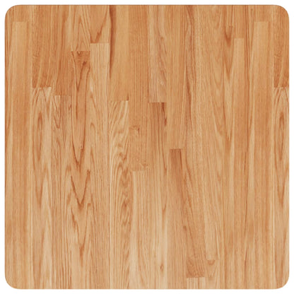 Light Brown Oak Square Table Top, 60x60x2.5cm Solid Wood