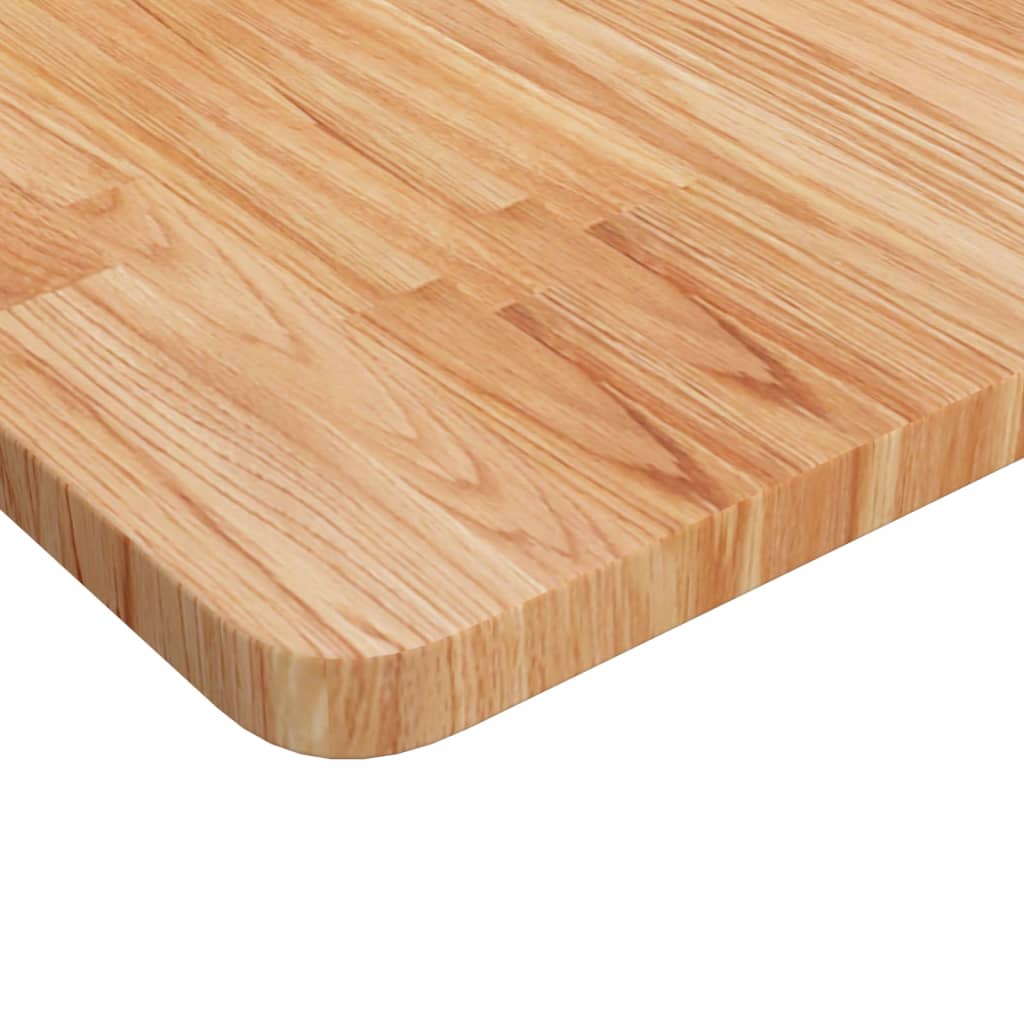 Square Oak Table Top, Light Brown, 80x80cm - Solid Wood