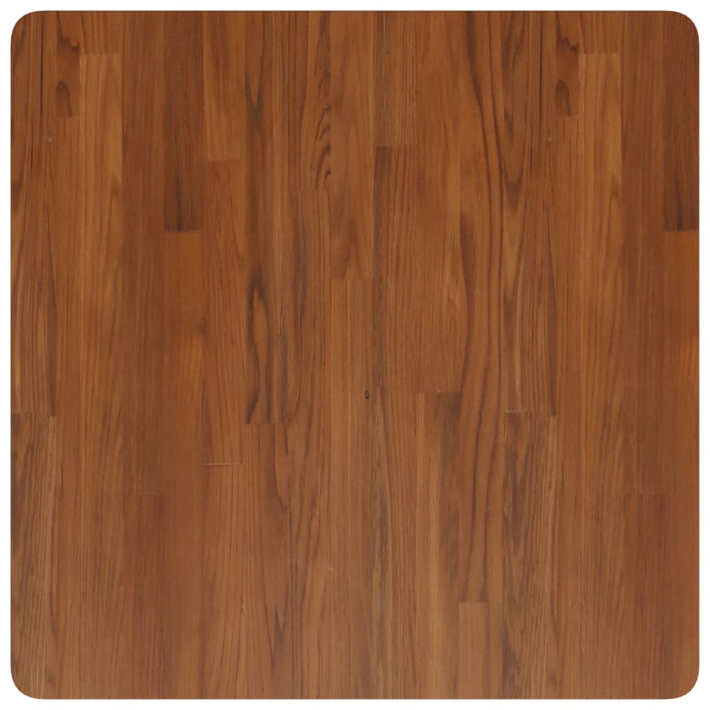 Solid Oak Square Table Top - Dark Brown 70x70x2.5cm