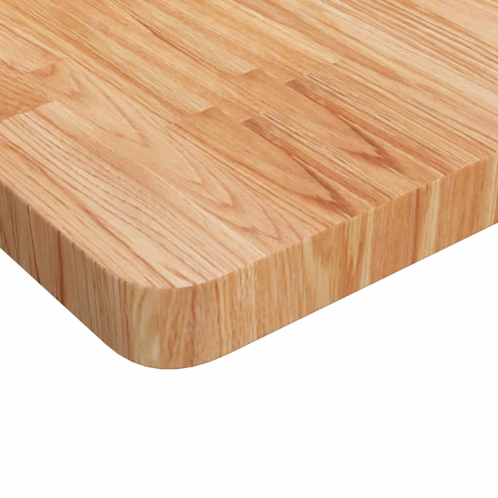 Light Brown Solid Oak Square Table Top 60x60x4cm