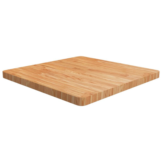 Solid Oak Square Table Top - Light Brown, 70x70x4cm