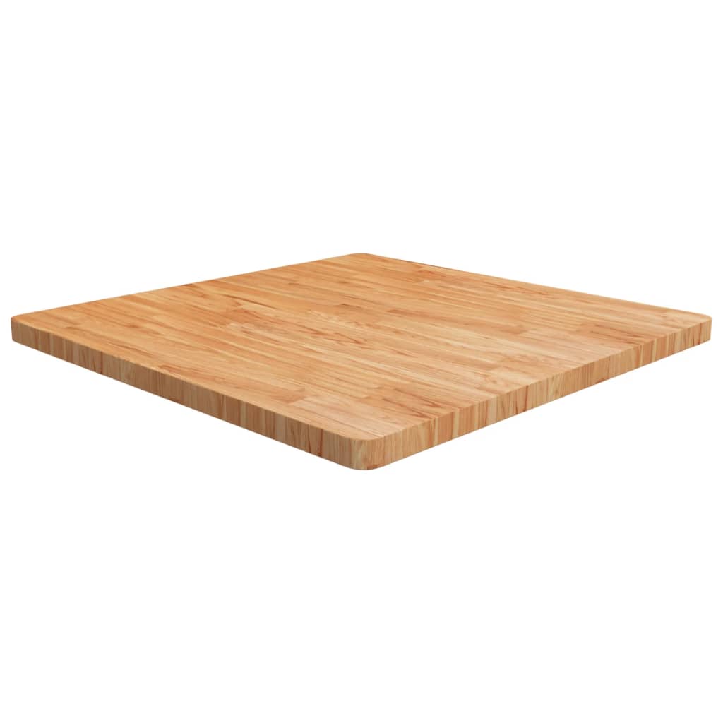 Solid Oak 90x90cm Square Table Top - Light Brown Finish