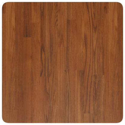 Solid Oak Square Table Top, Dark Brown, 60x60x4cm