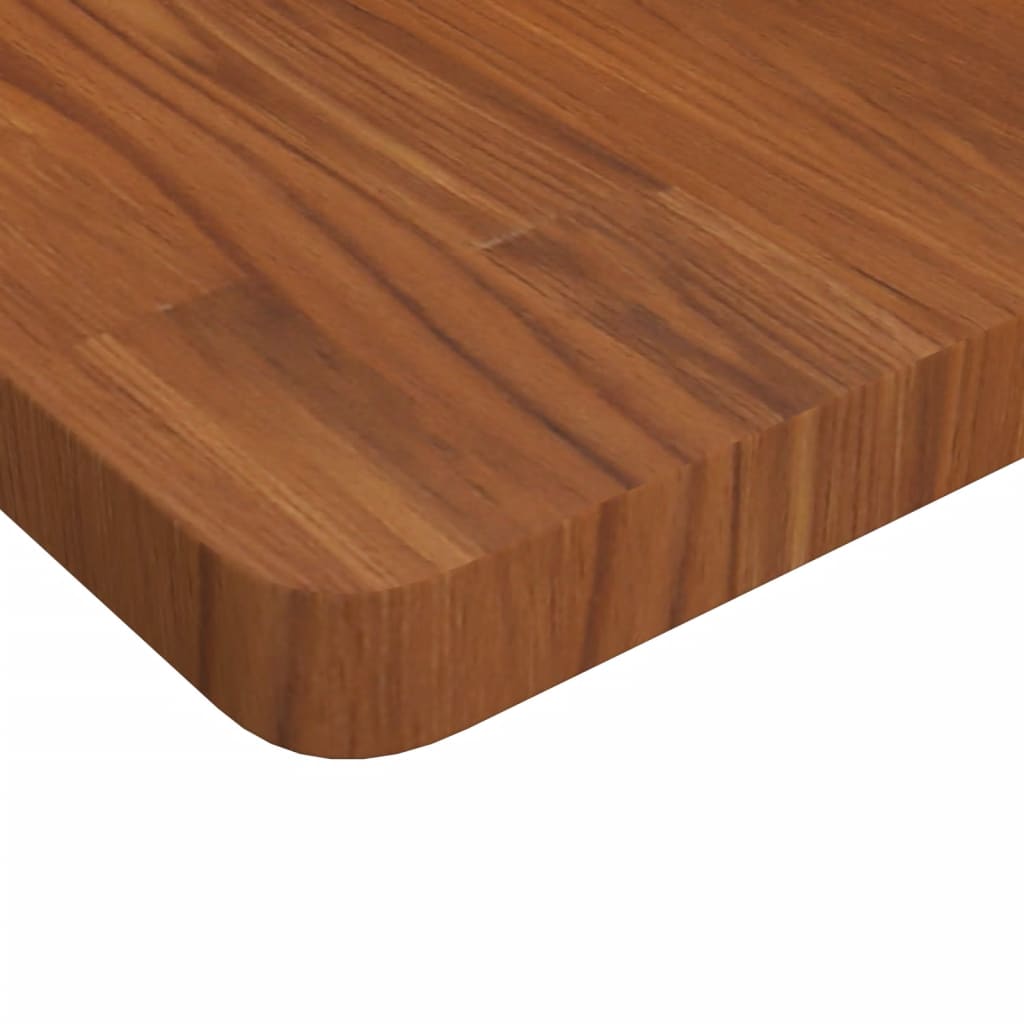 Solid Oak Square Table Top, Dark Brown, 60x60x4cm
