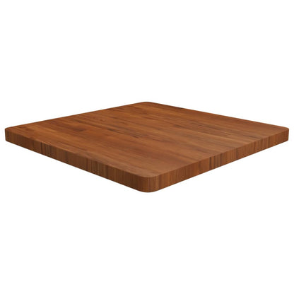 Solid Oak Square Table Top 70x70cm - Dark Brown Finish