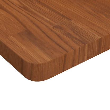 Solid Oak Square Table Top 70x70cm - Dark Brown Finish