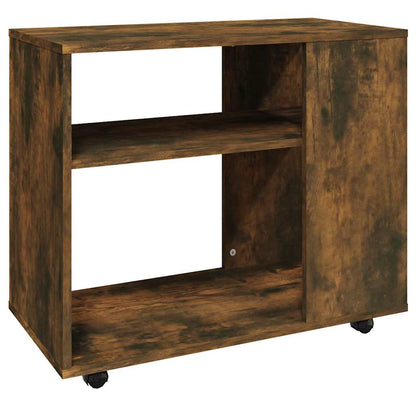 Smoked Oak Side Table - Engineered Wood, 70x35x55 cm