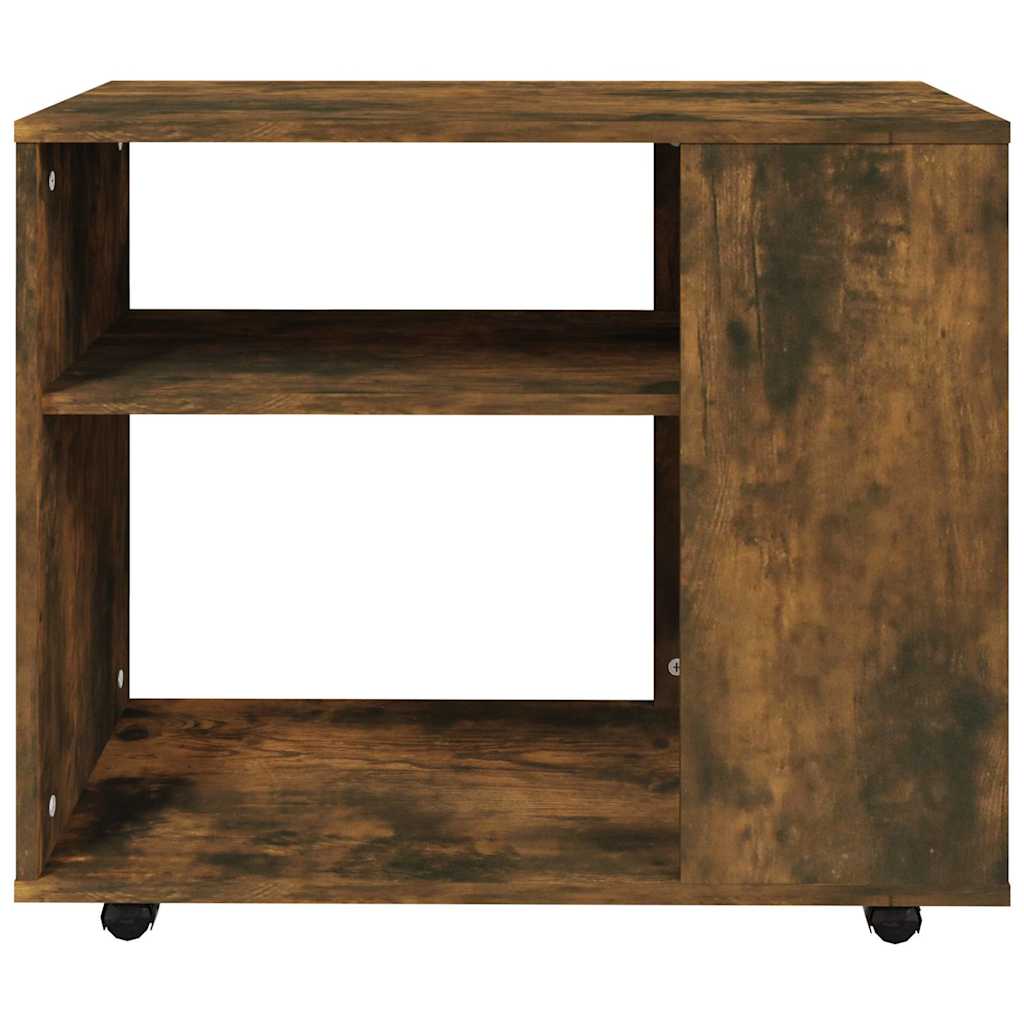Smoked Oak Side Table - Engineered Wood, 70x35x55 cm