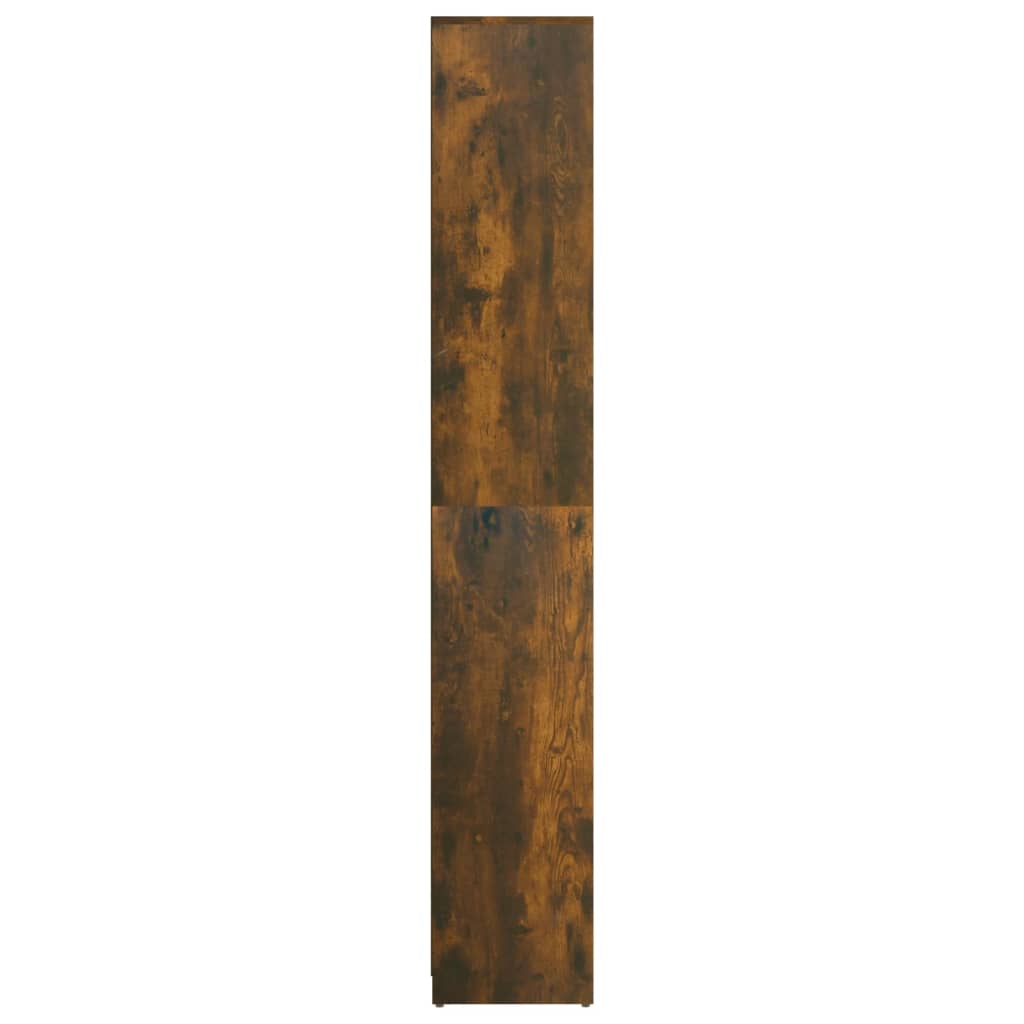 Smoked Oak Engineered Wood Bathroom Cabinet - 30x30x183.5 cm