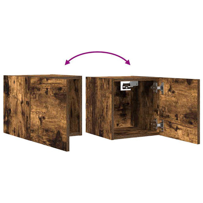 Wall Mounted TV Cabinet Smoked Oak 30.5x30x30 cm