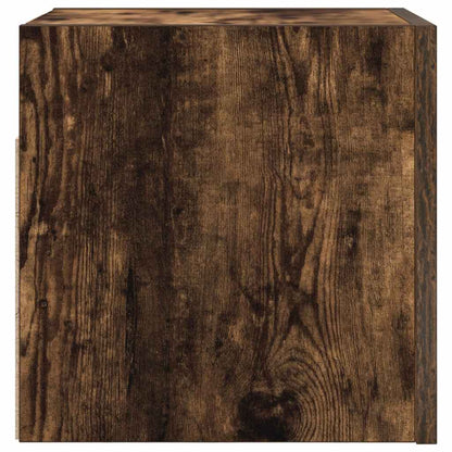 Wall Mounted TV Cabinet 4 pcs Smoked Oak 30.5x30x30 cm