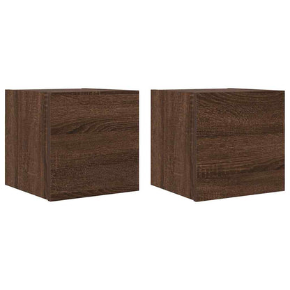 Wall Mounted TV Cabinet 2 pcs Brown Oak 30.5x30x30 cm