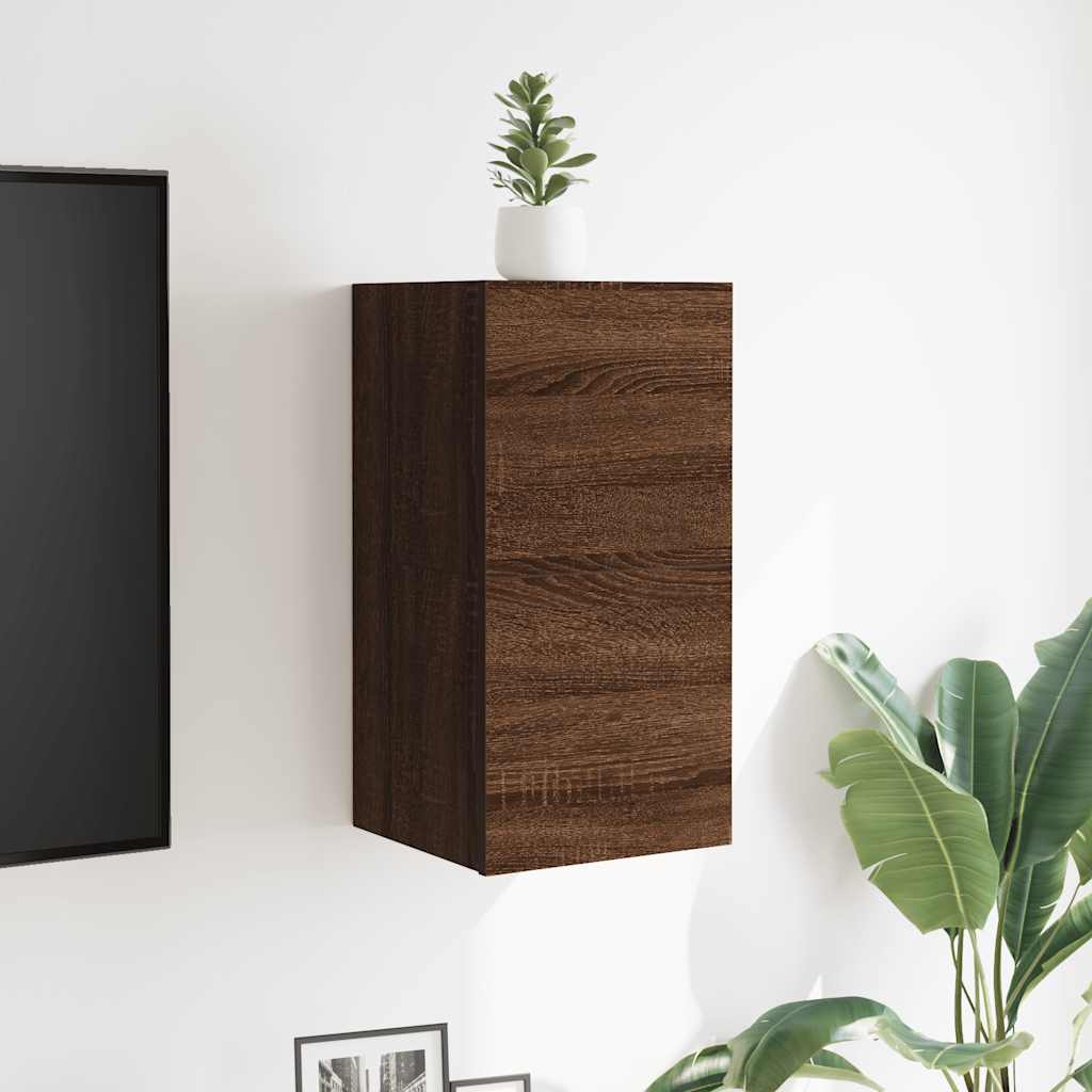 Wall Mounted TV Cabinet 2 pcs Brown Oak 30.5x30x30 cm