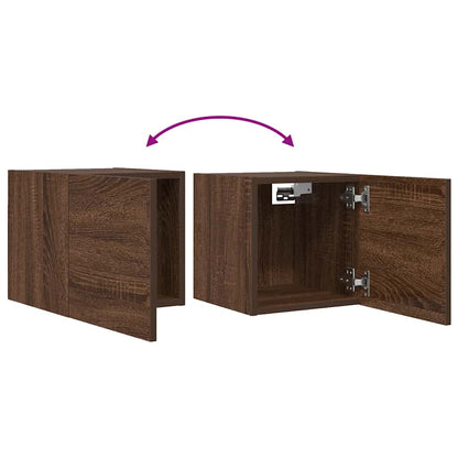 Wall Mounted TV Cabinet 2 pcs Brown Oak 30.5x30x30 cm