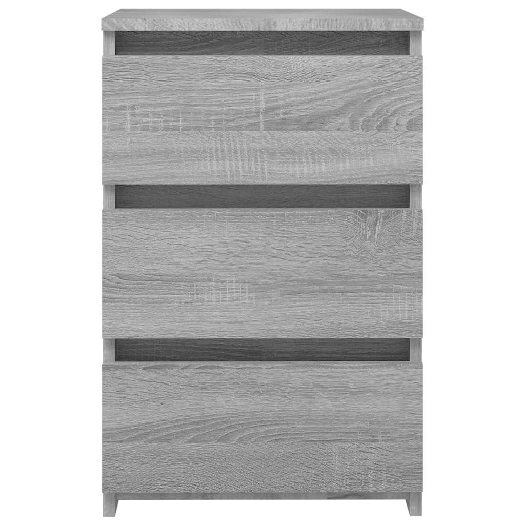 Grey Sonoma Bed Cabinet 40x35x62.5 cm - Durable Engineered Wood