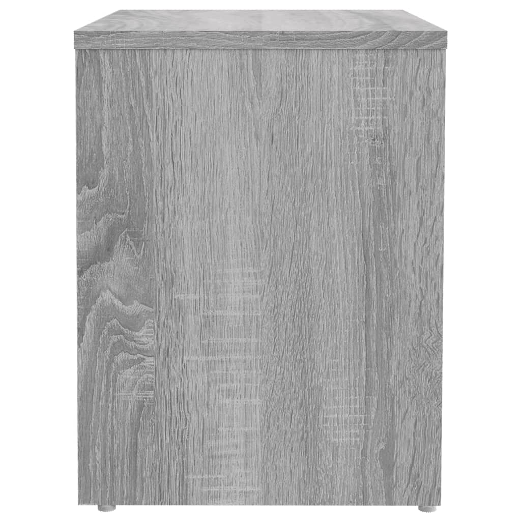 Set of 2 Grey Sonoma Bed Cabinets, Engineered Wood 40x30x40 cm