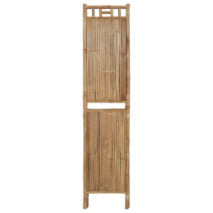 Elegant Bamboo 4-Panel Room Divider 160x180 cm - Natural Finish