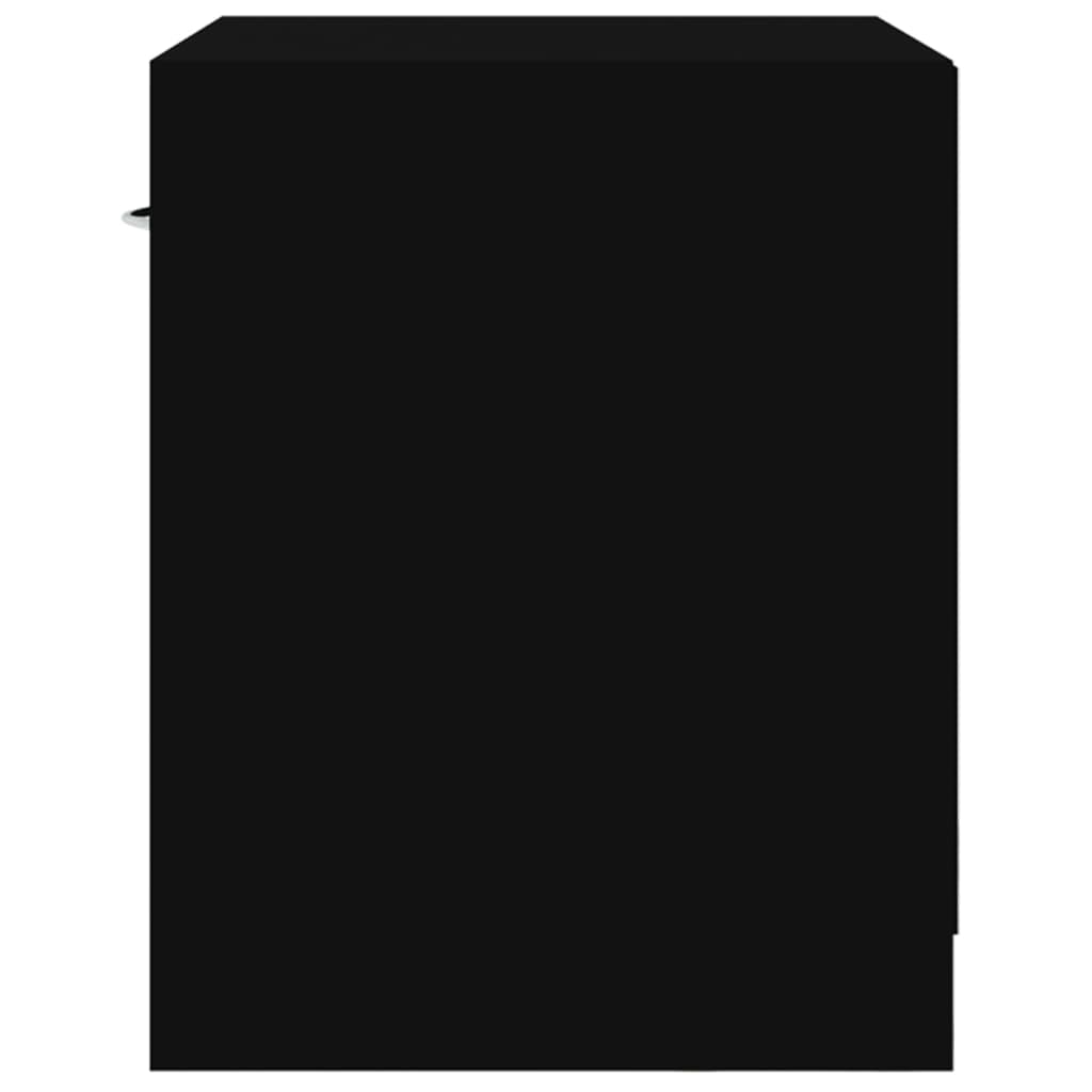 Black Bedside Cabinets 2 pcs with Drawer - Sleek & Stylish Design