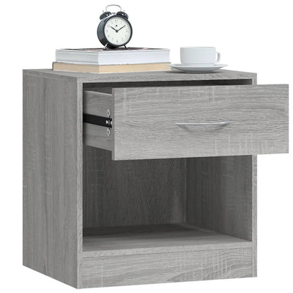 Grey Sonoma Bedside Cabinets with Drawer - Set of 2