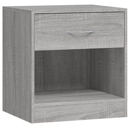 Grey Sonoma Bedside Cabinets with Drawer - Set of 2