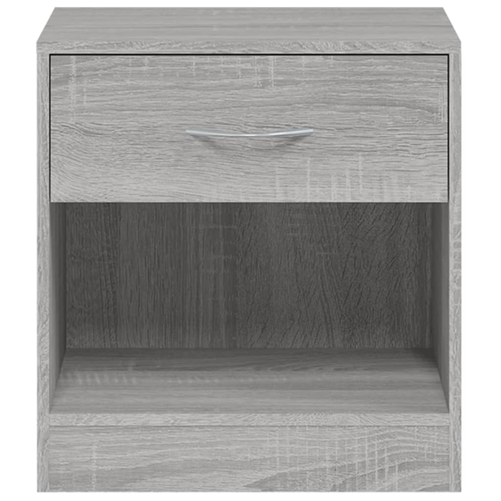 Grey Sonoma Bedside Cabinets with Drawer - Set of 2