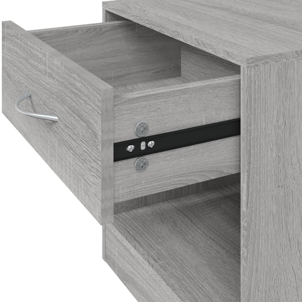 Grey Sonoma Bedside Cabinets with Drawer - Set of 2