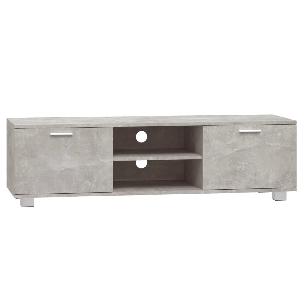 TV Cabinet Concrete Grey 140x40.5x35 cm Engineered Wood