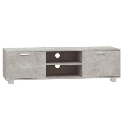 TV Cabinet Concrete Grey 140x40.5x35 cm Engineered Wood