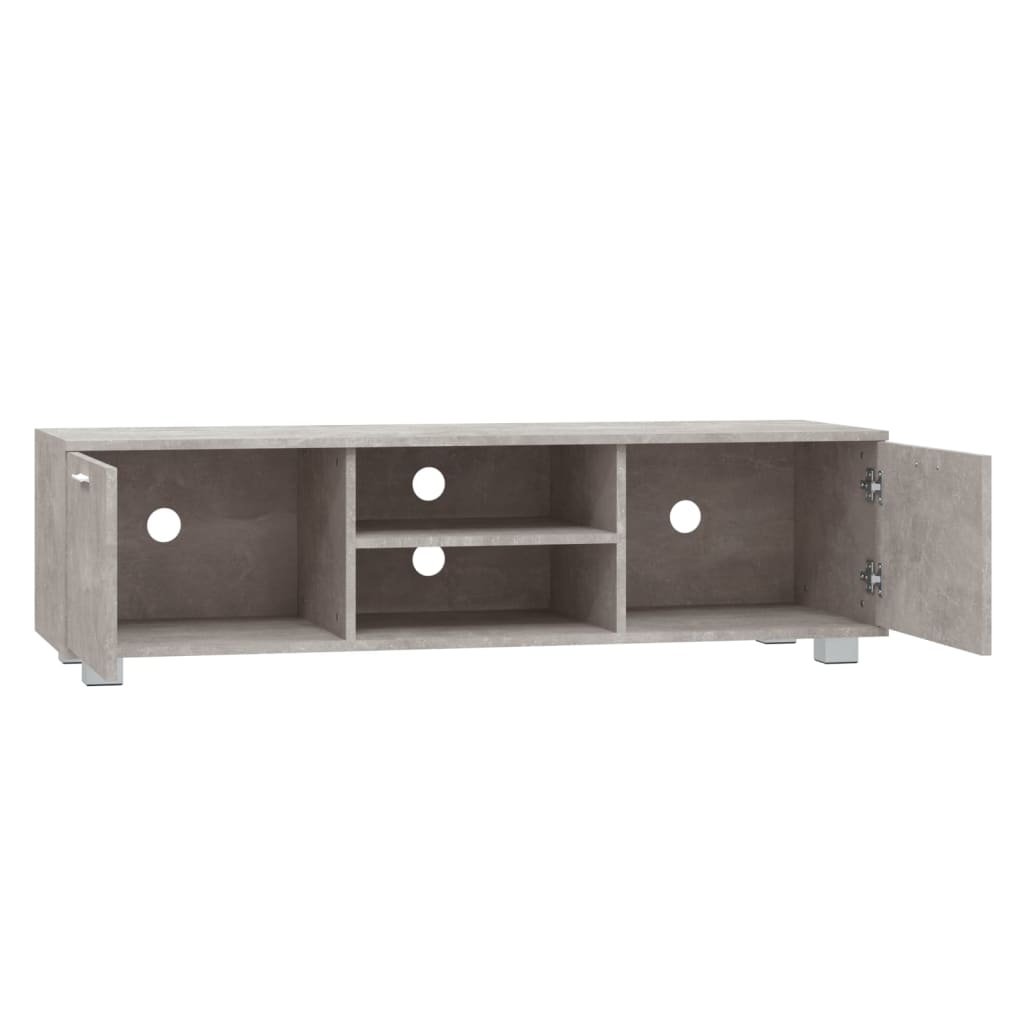 TV Cabinet Concrete Grey 140x40.5x35 cm Engineered Wood