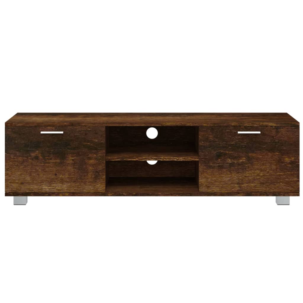 TV Cabinet Smoked Oak 140x40.5x35 cm Engineered Wood