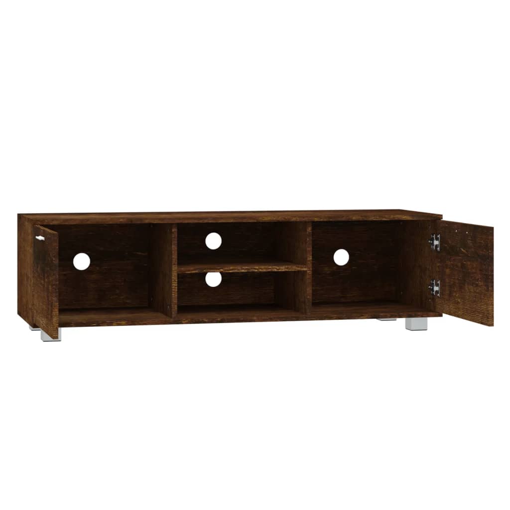 TV Cabinet Smoked Oak 140x40.5x35 cm Engineered Wood