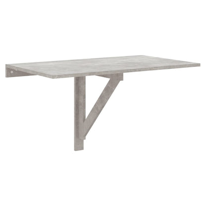 Concrete Grey Folding Wall Table 100x60x56 cm - Engineered Wood