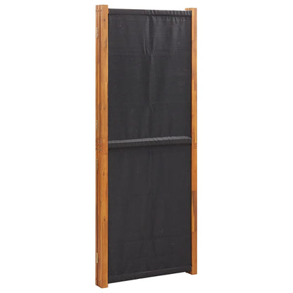Sleek Black 3-Panel Room Divider - 210x180 cm Privacy Screen