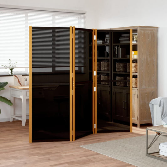 Sleek Black 3-Panel Room Divider - 210x180 cm Privacy Screen