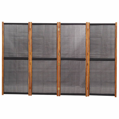 Elegant Black 4-Panel Room Divider - 280x180 cm Privacy Screen