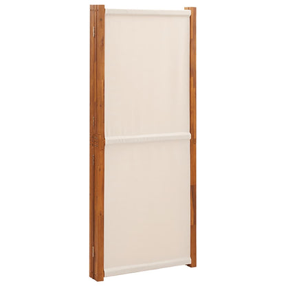 Cream White 4-Panel Room Divider - 280x180 cm, Elegant Privacy Solution