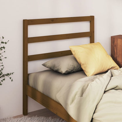 Solid Wood Pine Bed Headboard, Honey Brown, 96x4x100 cm
