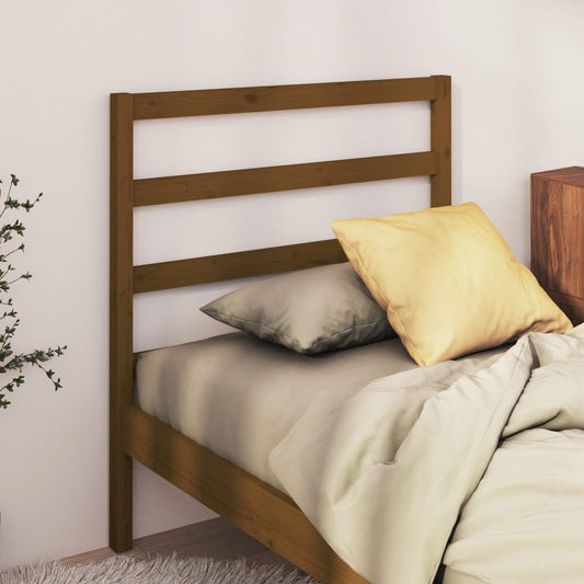 Solid Wood Pine Bed Headboard, Honey Brown, 96x4x100 cm