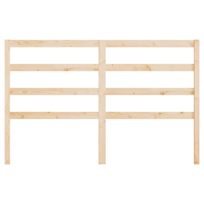 Solid Pine Wood Bed Headboard - 141x4x100 cm, Natural Finish