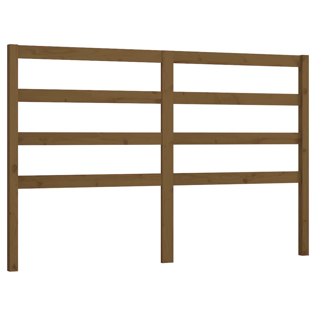 Solid Wood Pine Headboard, Honey Brown, 146x4x100 cm, Classic Design