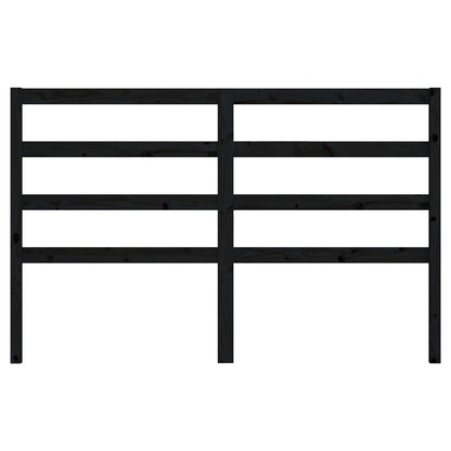 Solid Pine Wood Bed Headboard in Black, 166x4x100 cm