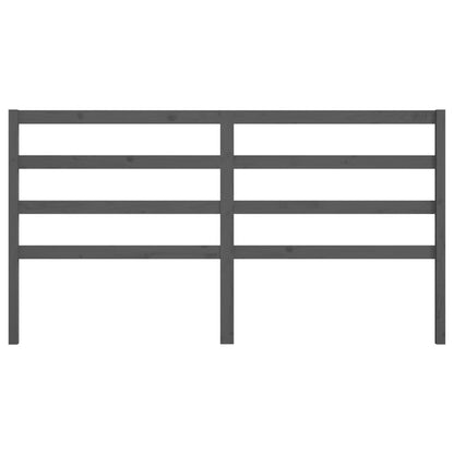 Solid Wood Pine Bed Headboard - Grey 206x4x100 cm