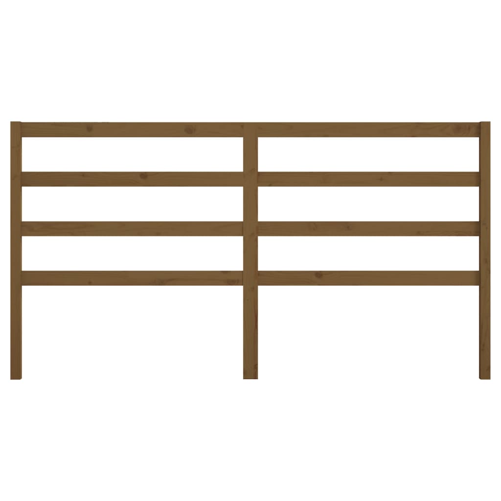 Solid Pine Bed Headboard - Honey Brown, 206x4x100 cm