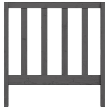 Solid Pine Wood Grey Headboard - 96x4x100 cm