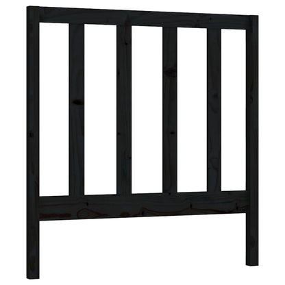 Solid Pine Black Headboard, 96x4x100 cm - Elegant Bedroom Upgrade
