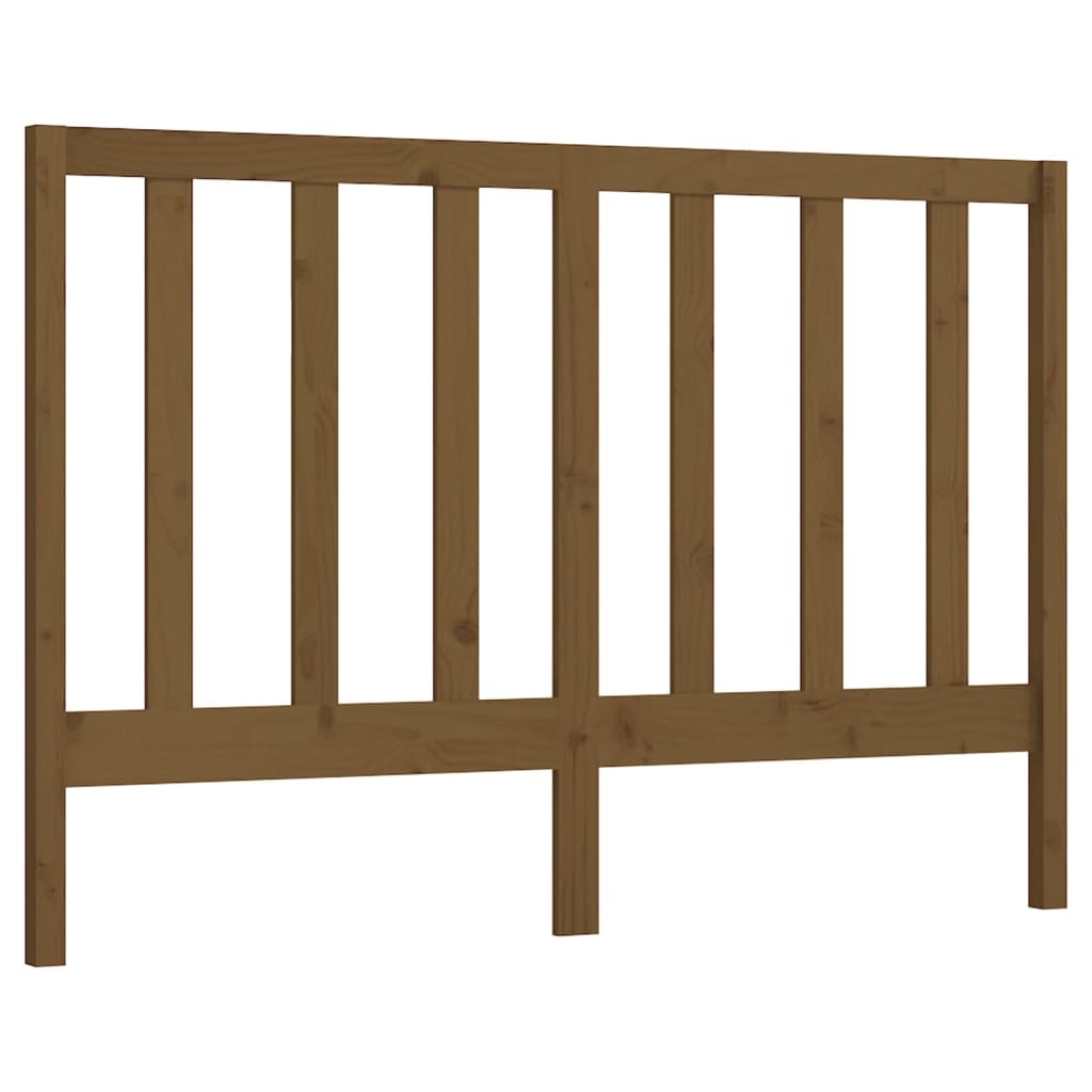 Solid Pine Bed Headboard, Honey Brown, 146x4x100 cm