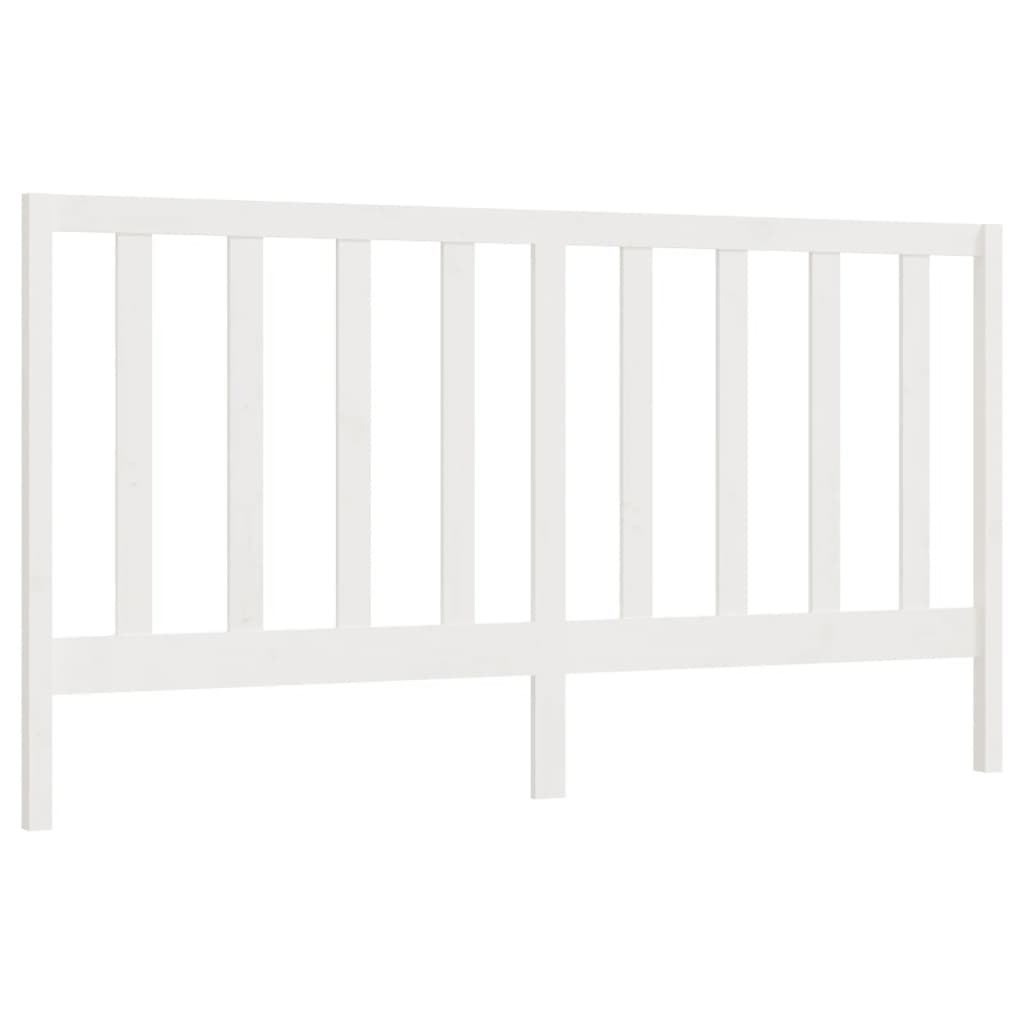 Solid Pine White Headboard 206x4x100 cm - Stylish & Durable