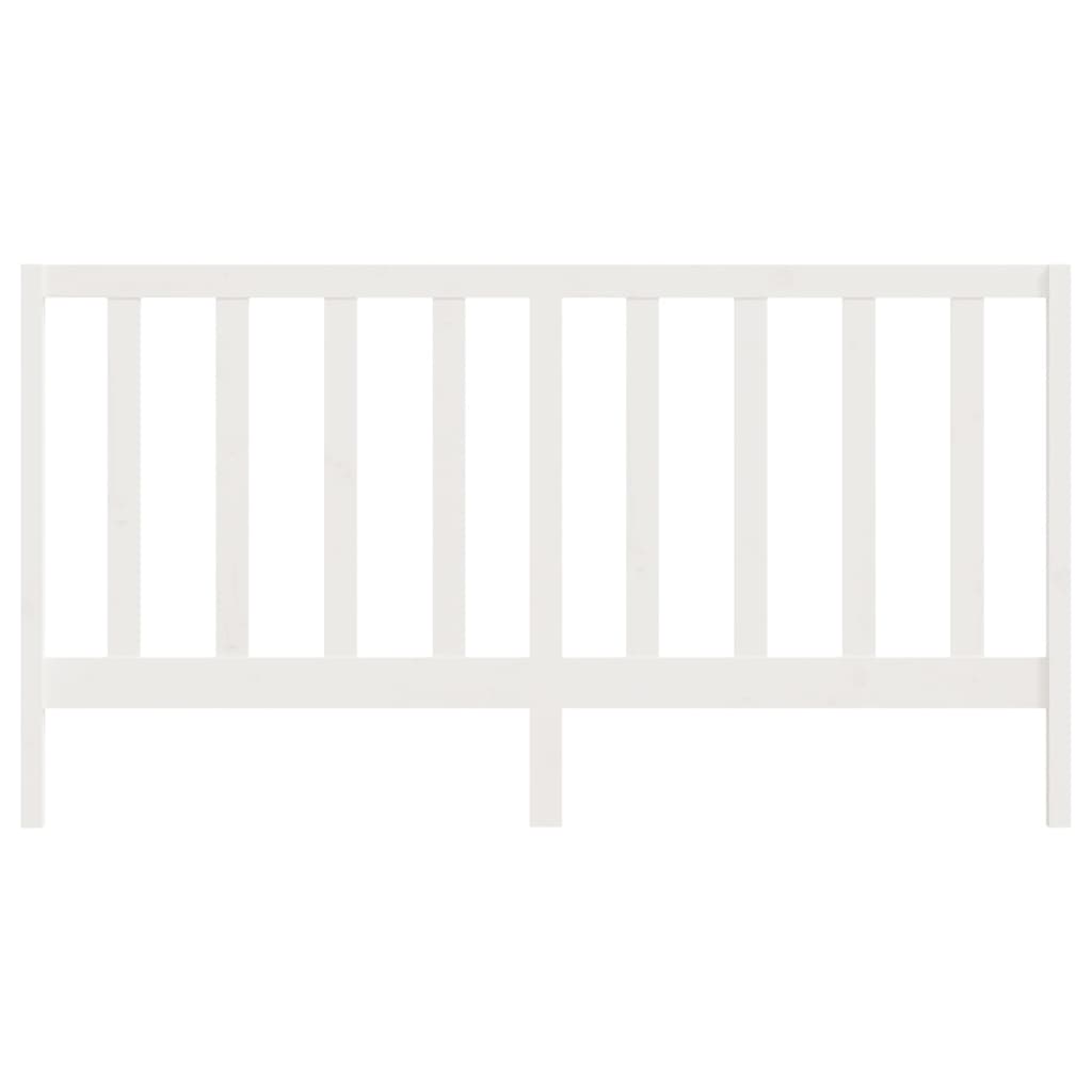 Solid Pine White Headboard 206x4x100 cm - Stylish & Durable