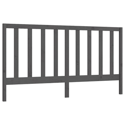 Solid Pine Wood Grey Headboard, 206x4x100 cm – Stylish Elegance