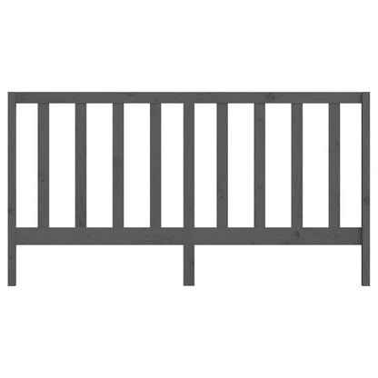 Solid Pine Wood Grey Headboard, 206x4x100 cm – Stylish Elegance
